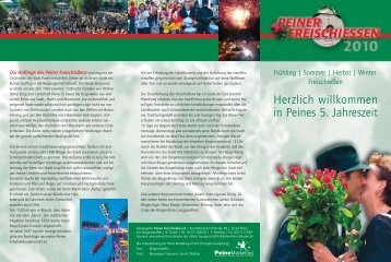 Der neue Freischießen-Flyer 2010 - Peiner Freischiessen