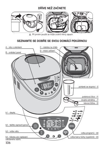 NÃ¡vod k pekÃ¡rnÄ Moulinex OW 300001 - DomÃ¡cÃ­ pekÃ¡rny - pekarny ...