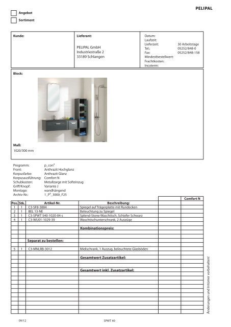 Katalog - Pelipal BadmÃ¶bel