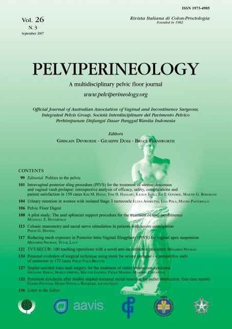 Pelviperineology - multidisciplinary pelvic floor journa