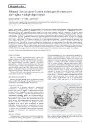 Bilateral iliococcygeus fixation technicque for ... - Pelviperineology