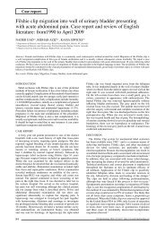 Filshie clip migration into wall of urinary bladder ... - Pelviperineology