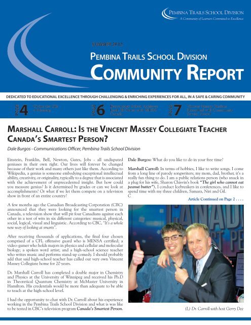 COMMUNITY REPORT - Pembina Trails School Division