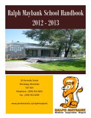 Ralph Maybank School Handbook 2012 - 2013 - Pembina Trails ...