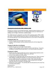 Cleaning Instructions For the LS950, LS1000 & LS1050 Cleaning ...