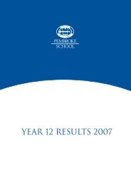 2007 Year 12 Results - Pembroke School