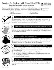 Steps for Requesting Accommodations - Peninsula College