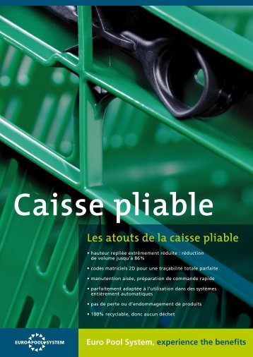 Euro Pool System, experience the benefits Caisse pliable Les atouts ...