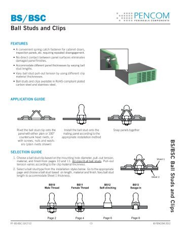 Ball Studs and Clips - Pencom