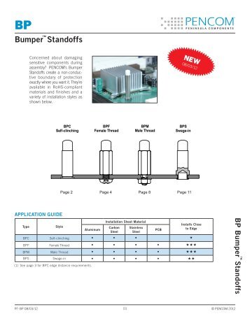 Bumper Standoffs - Pencom