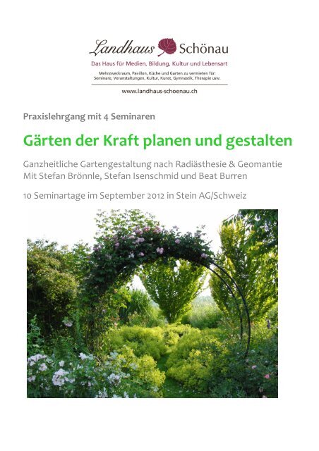 Ga Rten Der Kraft Planen Und Gestalten Landhaus Schoenau Ch