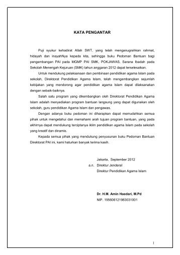 Kata Pengantar Pendis Kemenag Ri