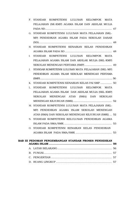 Pedoman Pengembangan Standar Nasional Pendidikan Agama ...