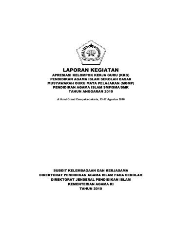 LAPORAN KEGIATAN - Pendis kemenag RI