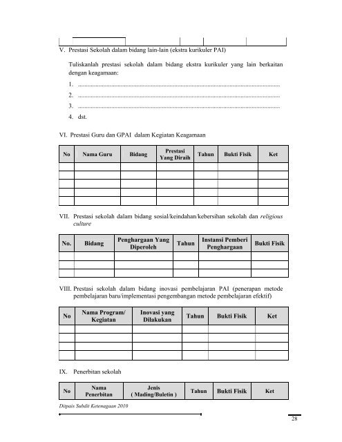 panduan pemilihan kepala sekolah berprestasi - Pendis kemenag RI