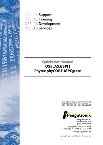 Quickstart Manual OSELAS.BSP( ) Phytec phyCORE ... - Pengutronix