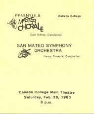 Schubert and Wagner, February 1983 - Peninsula Cantare