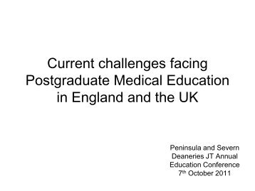 Current challenges facing Postgraduate Medical Education in ...