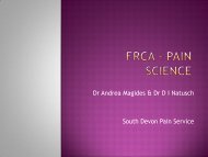 Dr Andrea Magides & Dr D I Natusch South Devon Pain Service