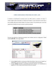 como configurar o processo de curva. abc - Pennacorp Sistemas