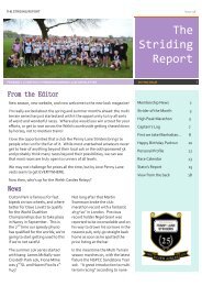 The Striding Report - Penny Lane Striders