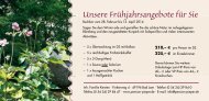 Unsere Frühjahrsangebote für Sie! - Hotel Pension Pieper Kersten