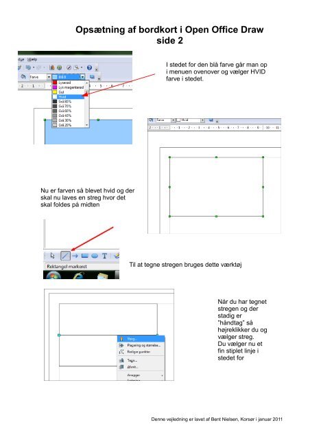 OpsÃ¦tning af bordkort i Open Office Draw side 1