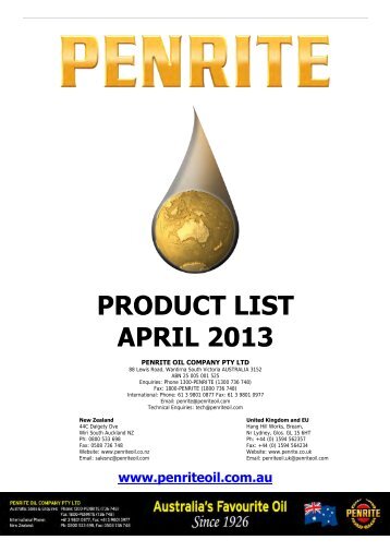 Products - Penrite
