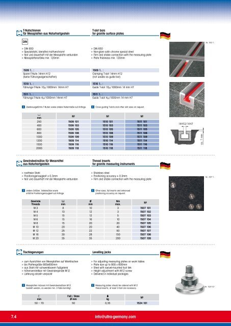 Surface plates Straightening plates Concentricity testers Headstocks ...