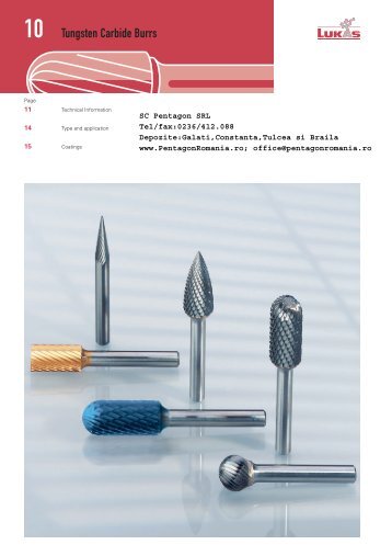 Tungsten Carbide Burrs - PENTAGON SRL Reprezentanta LUKAS ...