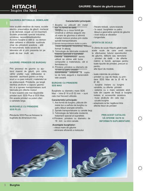 Catalog HITACHI accesorii - SC Pentagon SRL