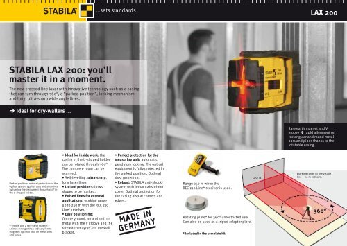 STABILA LAX 200: you'll master it in a moment.