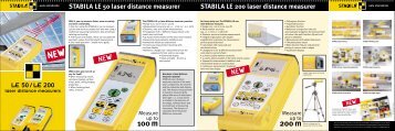 STABILA LE 50 laser distance measurer STABILA LE 200 laser