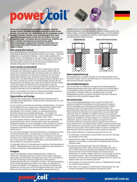 powercoil.com.au wire thread insert system