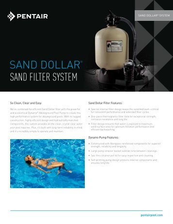 SAND DOLLAR® Sand Filter SyStem - Pentair
