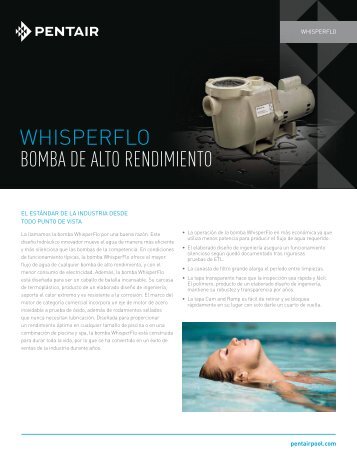 WHISPERFLO BOMBA DE ALTO RENDIMIENTO - Pentair