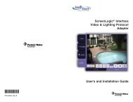 ScreenLogic Video & Lighting Protocol Adapter User's and - Pentair