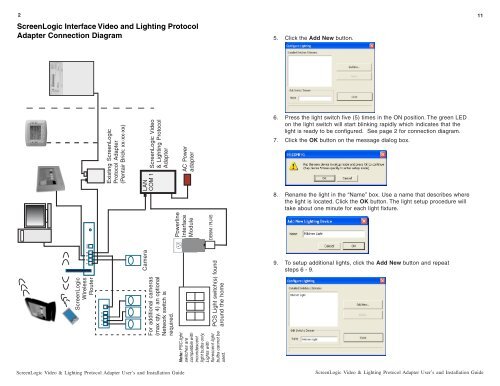 ScreenLogic Video & Lighting Protocol Adapter User's and - Pentair