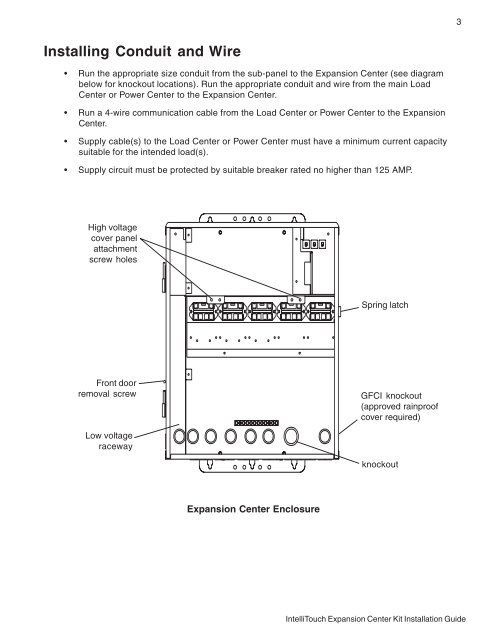 IntelliTouch Expansion Center Installation Guide - Pentair