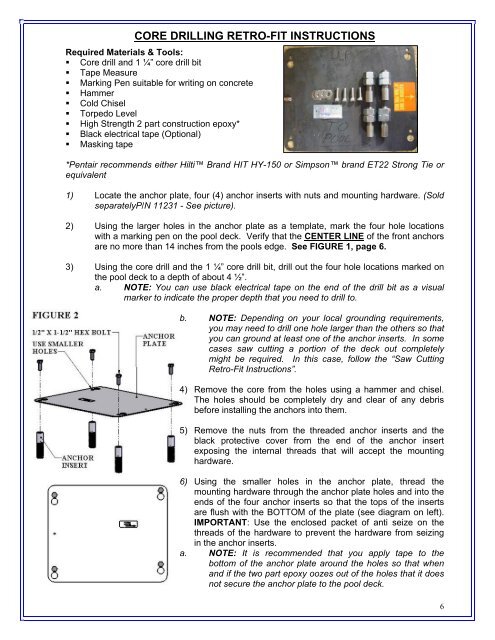 AQUATRAM LT POOL LIFT USER MANUAL WARNING - Pentair