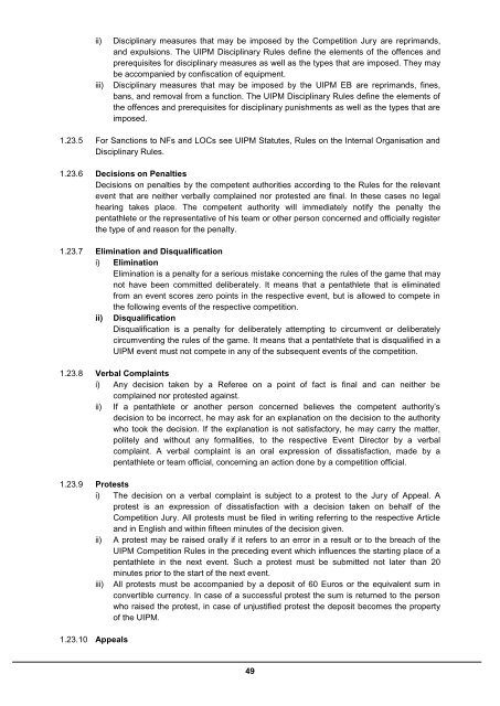 modern pentathlon 2013 competition rules 1. general aspects