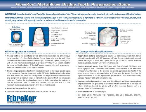 FibreKor Dentist Prep Guide.4.qxd - Pentron Clinical