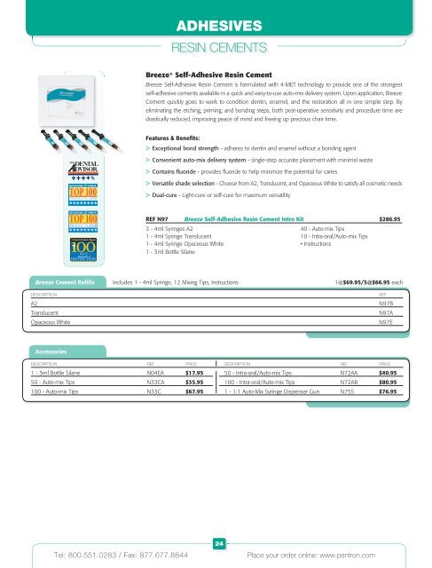 PRODUCT CATALOG - Pentron Clinical