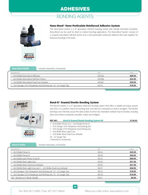 PRODUCT CATALOG - Pentron Clinical