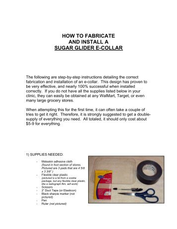 how to fabricate and install a sugar glider e-collar - Sugar Gliders