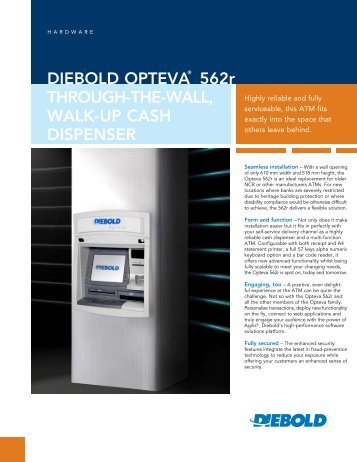 Diebold opteva® 562r through-the-wall, walk-up cash Dispenser
