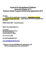 Council for Exceptional Children - Gwinnett County Public Schools