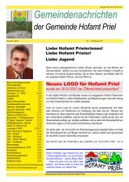 Gemeindezeitung 2007/3 (2,49 MB) - Gemeinde Hofamt Priel