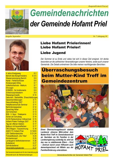 Gemeindezeitung 2007/7 (3,08 MB) - Gemeinde Hofamt Priel