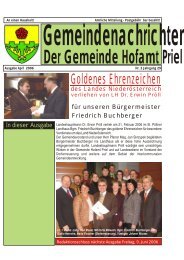 Gemeindezeitung 2006/3 - Gemeinde Hofamt Priel